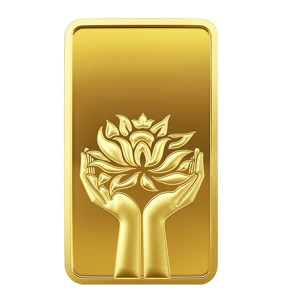 24K (999.9+) Purest 2 gm Lotus Gold Bar