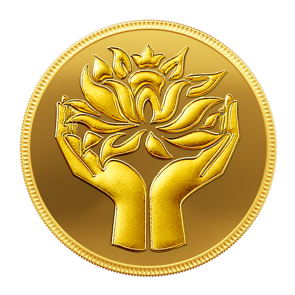8 gm Gold 999.9 Minted Coin Lotus Minted  Card