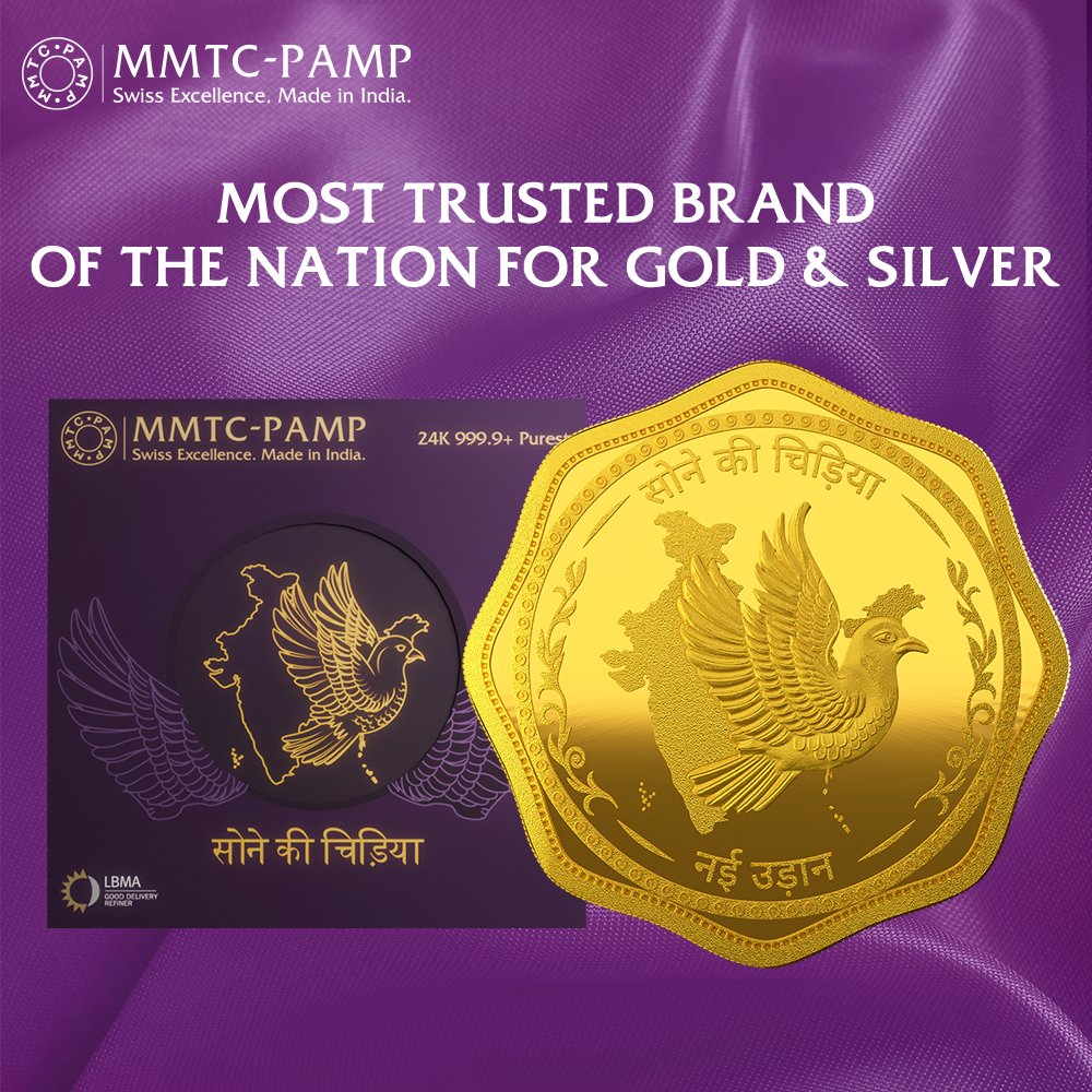 24K (999.9+) Purest 10 gm Sone Ki Chidiya Gold Coin